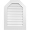 Ekena Millwork Octagonal Top Surface Mount PVC Gable Vent: Functional, w/ 3-1/2"W x 1"P Standard Frame, 24"W x 32"H GVPOT24X3201SF - alternate 1